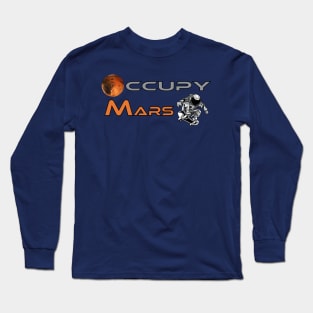 Occupy Mars Shirt, SpaceX shirt, Space shirt, NASA shirt, Gift for boyfriend, Gift for dad, Gift for him Long Sleeve T-Shirt